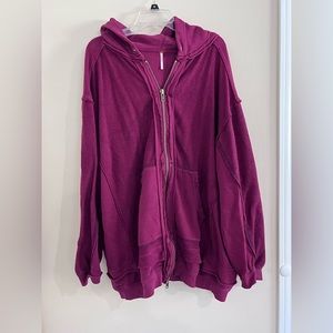 Free People Magenta Hoodie